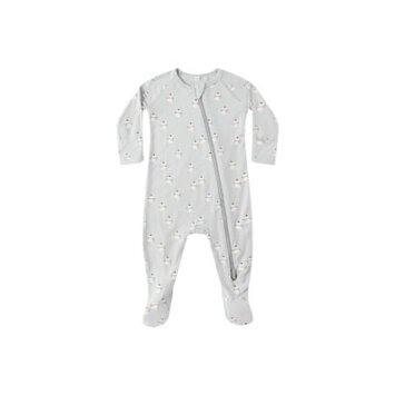 Quincy Mae - QM QM BKBC - Bamboo Zip Footie || Snowmen