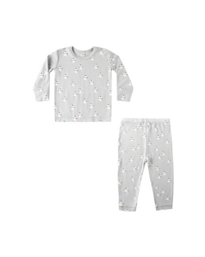 Quincy Mae - QM QM BKBC - Bamboo Pajama Set || Snowmen