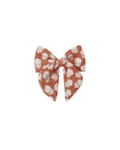 Quincy Mae - QM QM BKAC - Bow Hair Clip || Holiday Fleur Cranberry