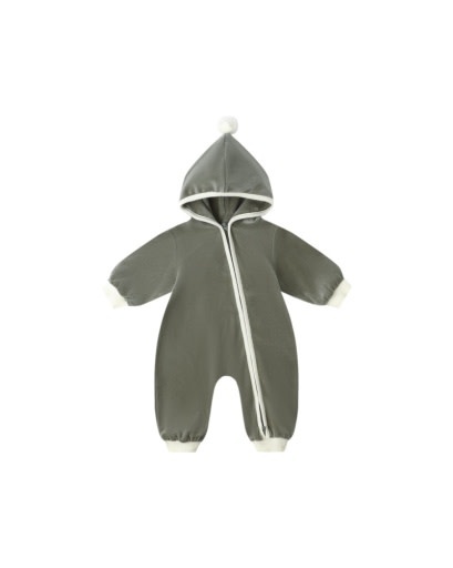 Quincy Mae - QM QM BKBC - Velour Zip Jumpsuit || Forest