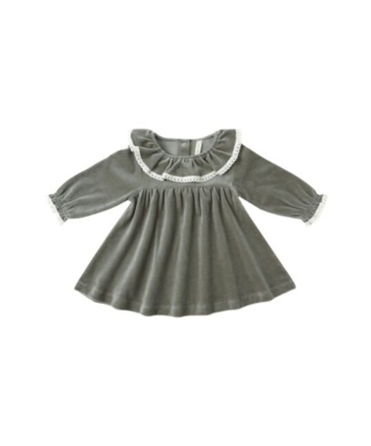 Quincy Mae - QM QM BKBC - Velour Baby Dress || Forest