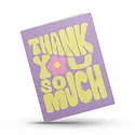 Hustle & Hope - HAH HAHGCTY0001 - Retro Purple Flower Thank You Card (includes a free digital guide)