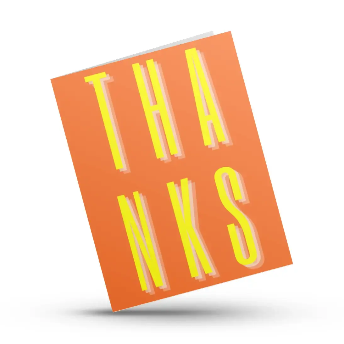 Hustle & Hope - HAH HAHGCTY0002 - Yellow and Orange Thanks Thank You Card (includes a free digital guide)