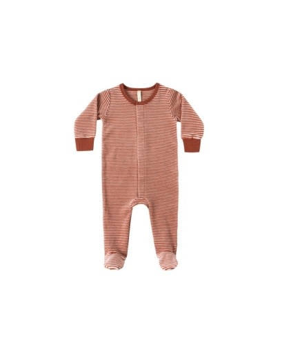 Quincy Mae - QM QM BKBC - Hidden Snap Footie || Candy Stripe