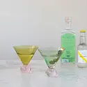 Creative Co-Op - CCO CCO HG - Two-Tone Martini Glass with Ball Stem, Assorted Colors