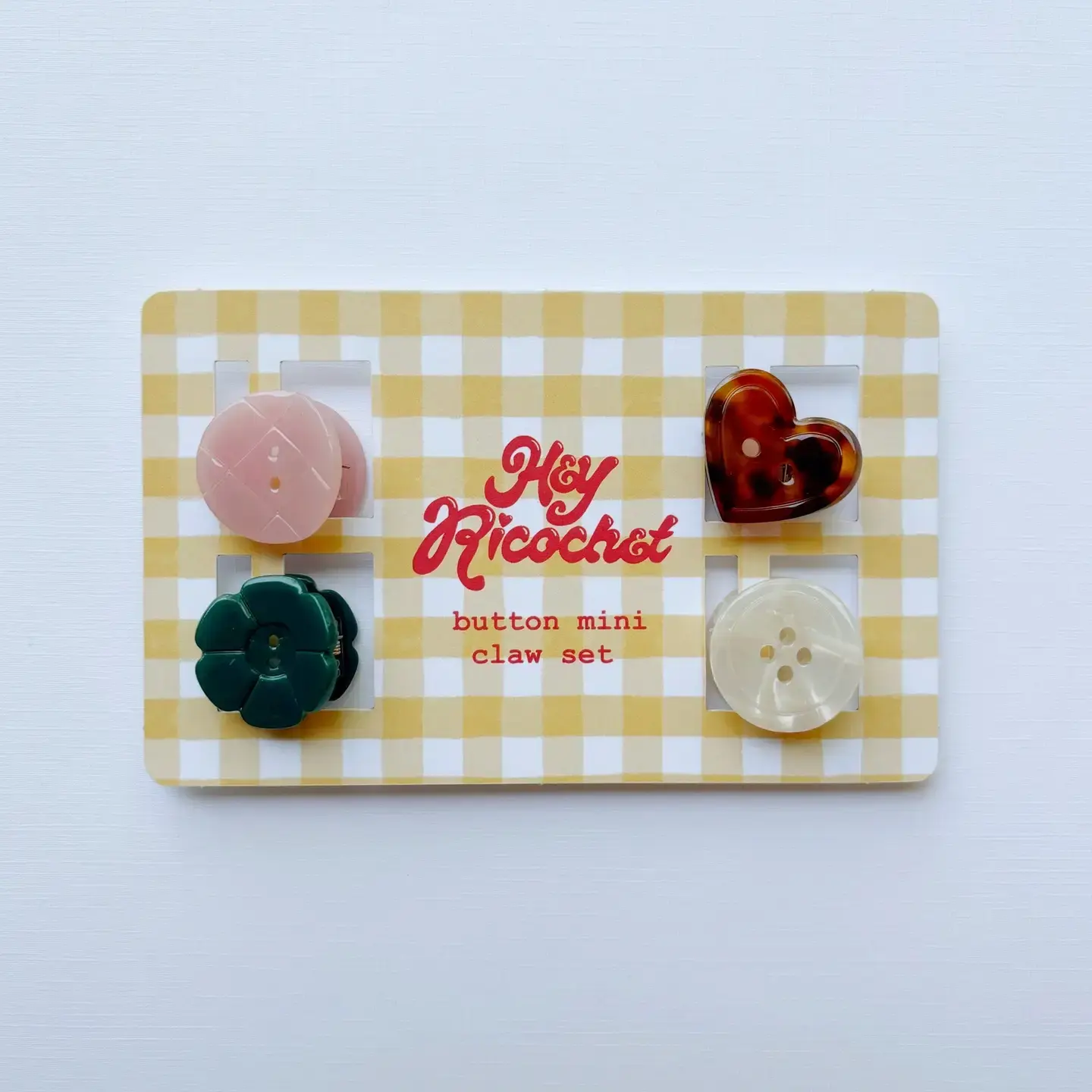 Hey Ricochet - HR HR ACHA - Button Mini Claw Clip Set, Folklore
