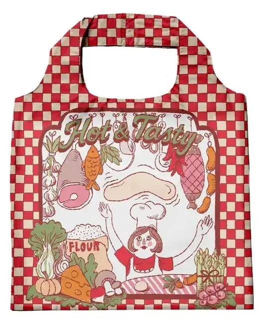 Yellow Owl Workshop - YOW YOW BA -  Pizza Art Sack Eco-Friendly Reusable Tote by Christine Schmidt