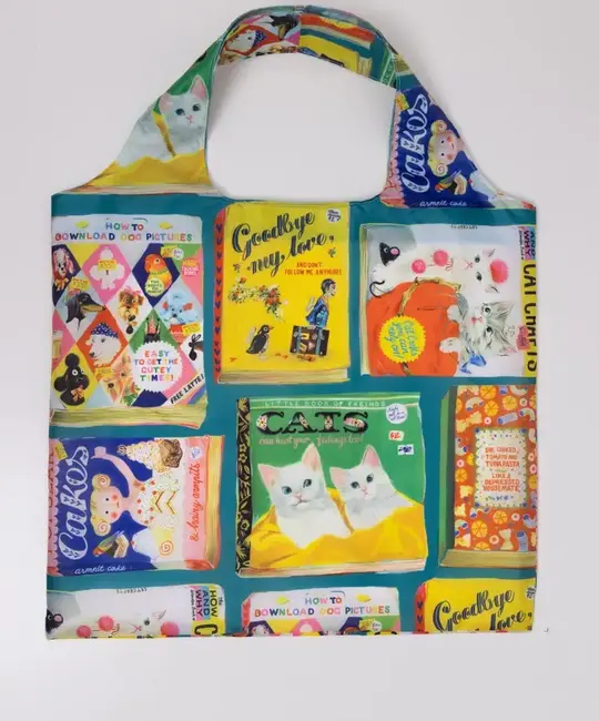 Yellow Owl Workshop - YOW YOW BA -  Useless Books Art Sack Eco-Friendly Reusable Tote by Anna Hoyle