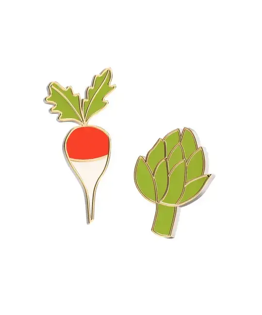 Yellow Owl Workshop - YOW YOW JE - Radish and Artichoke Stud Earrings