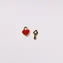 Yellow Owl Workshop - YOW YOW JE - Heart Lock and Key Stud Earrings