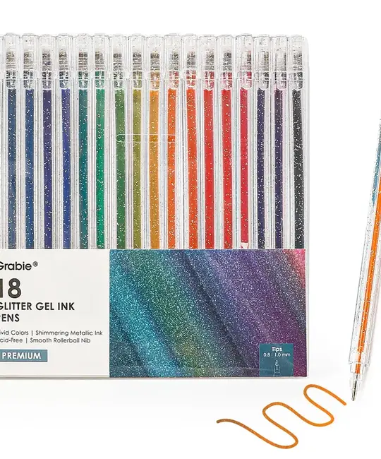 Grabie Art - GRAA GRAA AS - Iridescent Glitter Gel Ink Pen Set Of 18