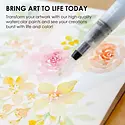 Grabie Art - GRAA GRAA AS - Pocket Watercolor Set with Water Brush Pen, Floral 12 Colors