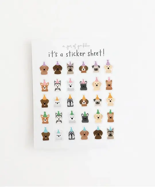 A Jar Of Pickles - AJOP AJOP ST - Party Dogs Mini Clear Sticker Sheet