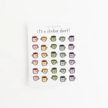 A Jar Of Pickles - AJOP AJOP ST - Coffee Mug Mini Clear Sticker Sheet