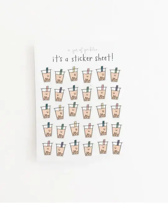 A Jar Of Pickles - AJOP AJOP ST - Boba Mini Clear Sticker Sheet