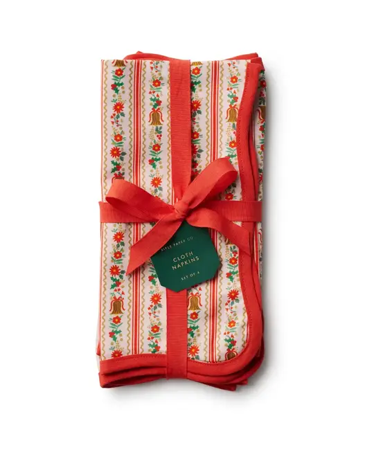 Rifle Paper Co - RP RP HGKL - Holly Jolly Cloth Napkin Set of 4