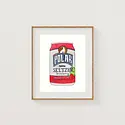Sarah Wormann Art - SWA SWA PRSM - Polar Seltzer New England Foods Mini Print, 4" x 6"