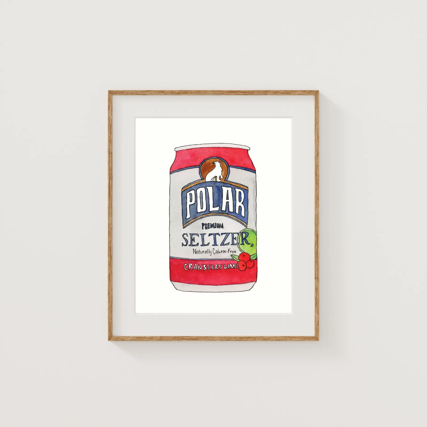 Sarah Wormann Art - SWA SWA PRSM - Polar Seltzer New England Foods Mini Print, 4" x 6"