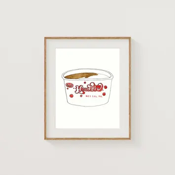 Sarah Wormann Art - SWA SWA PRSM - Hoodsie Cup New England Foods Mini Print, 4" x 6"