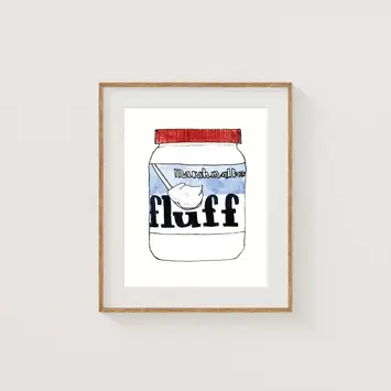 Sarah Wormann Art - SWA SWA PRSM - Fluff New England Foods Mini Print, 4" x 6"