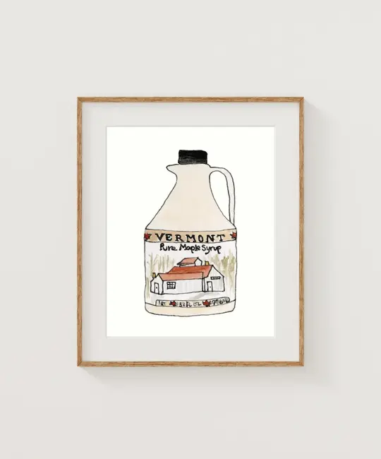 Sarah Wormann Art - SWA SWA PRSM - Maple Syrup New England Foods Mini Print, 4" x 6"