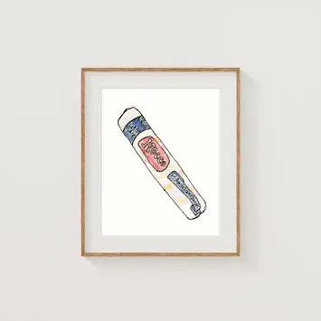 Sarah Wormann Art - SWA SWA PRSM - Necco Wafer New England Foods Mini Print, 4" x 6"