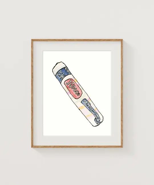 Sarah Wormann Art - SWA SWA PRSM - Necco Wafer New England Foods Mini Print, 4" x 6"