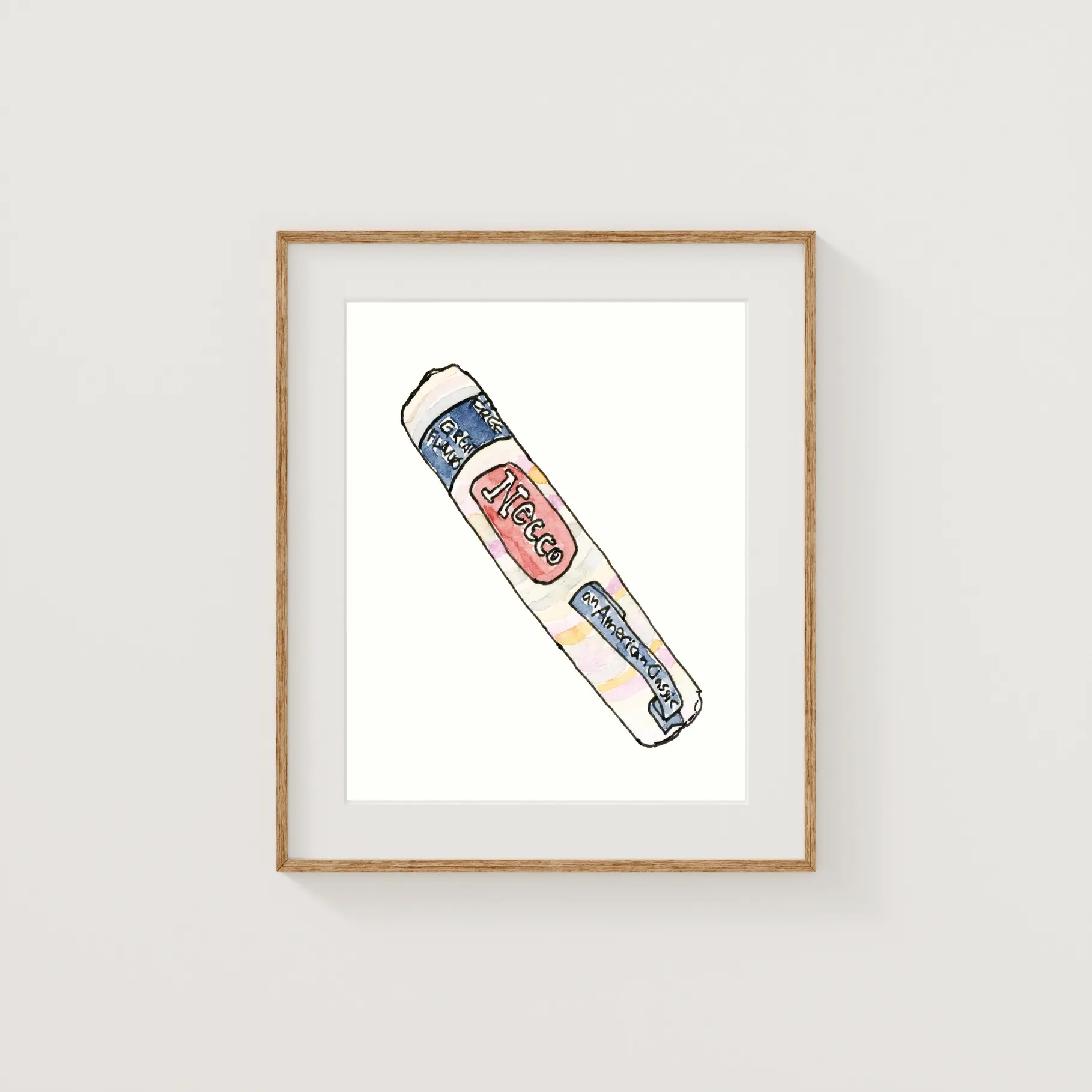 Sarah Wormann Art - SWA SWA PRSM - Necco Wafer New England Foods Mini Print, 4" x 6"