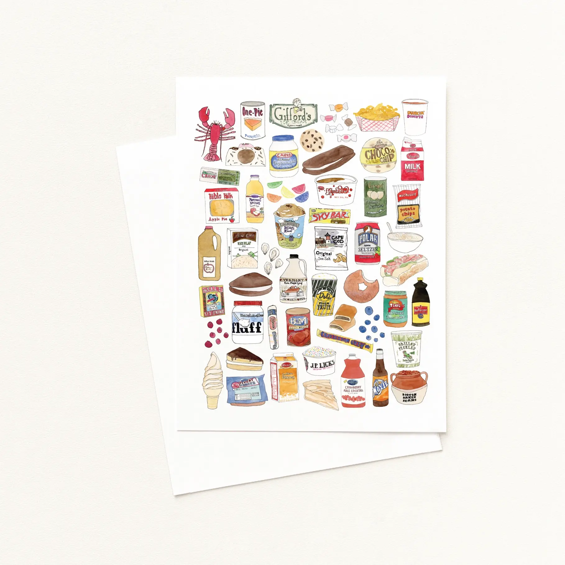 Sarah Wormann Art - SWA SWAGCBL0001 - New England Foods Blank Card
