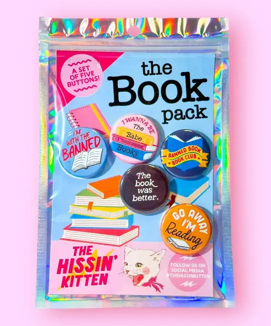 The Hissin Kitten - THK THK AC - The Book Pack! 5 Button Pin Back Set