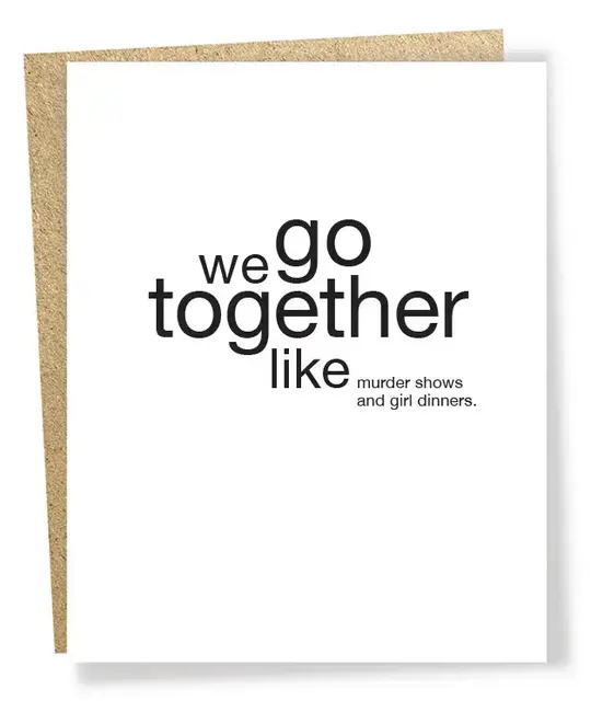 Sapling Press - SAP SAPGCFR0012 - Murder Show/Girl Dinners (Go Together Like) Card