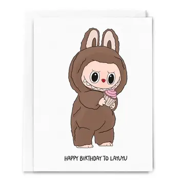 Sammy Gorin - SAG SAGGCBI0029 - Labubu Happy Birthday to  Layuyu Card