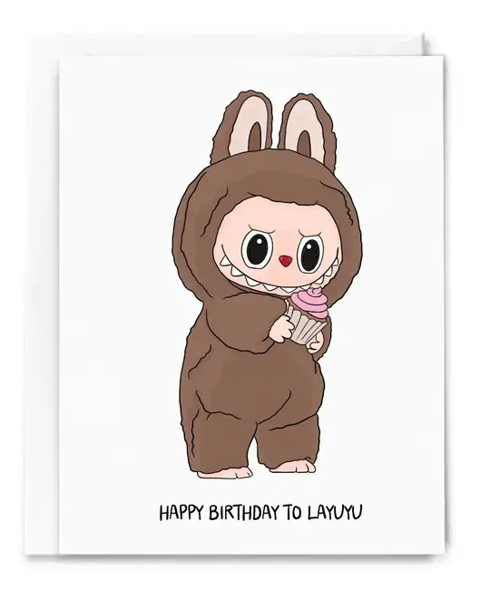 Sammy Gorin - SAG SAGGCBI0029 - Labubu Happy Birthday to  Layuyu Card