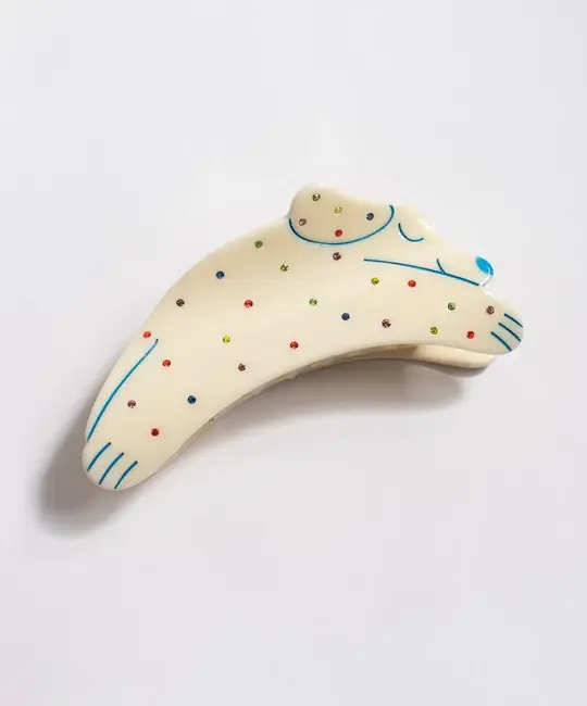 Winona Irene - WII WII ACHA -  Rainbow Rhinestone Puppy Dog Claw Clip