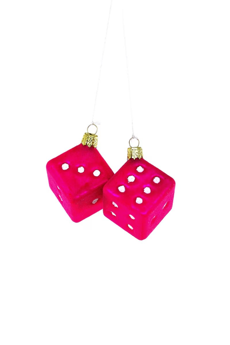 Cody Foster - COF COF OR - Fuzzy Pink Dice Ornament