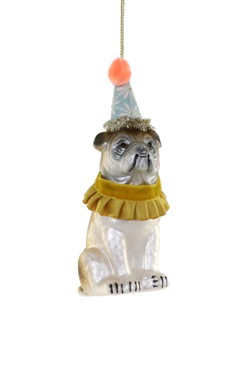 Cody Foster - COF COF OR - Party Hat Bulldog Ornament