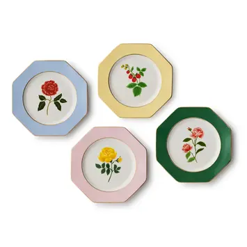Rifle Paper Co - RP RP HG - Rose Porcelain Dessert Plate Set