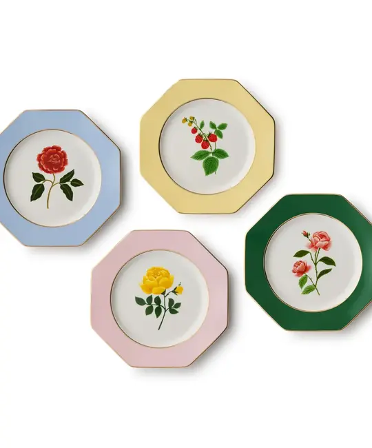 Rifle Paper Co - RP RP HG - Rose Porcelain Dessert Plate Set