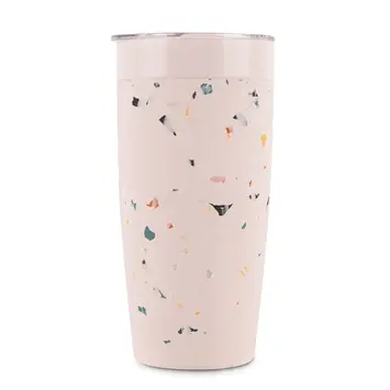 W&P Design - WP WP HG - Insulated Ceramic Tumbler, 20 oz, Terrazzo Blush
