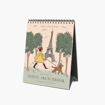 Rifle Paper Co - RP RP CADE - 2026 Travel Sketchbook Desk Calendar