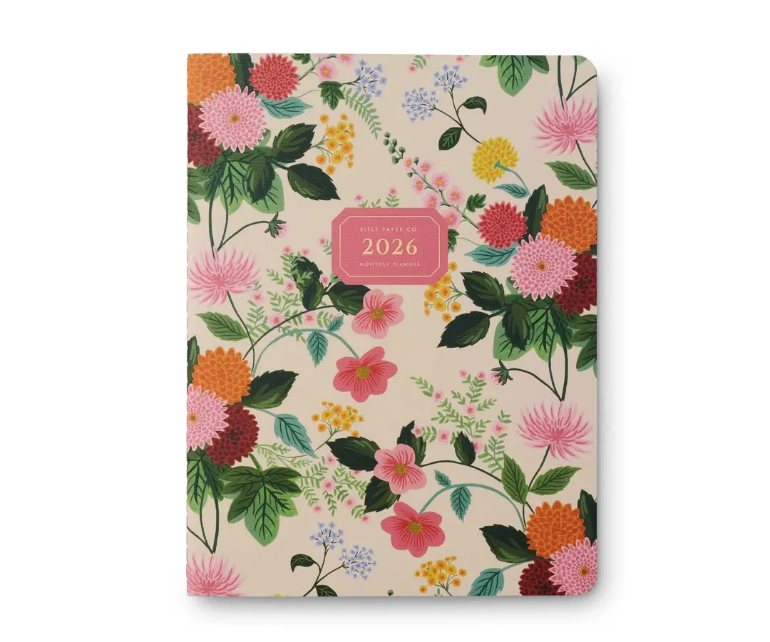 Rifle Paper Co - RP RP AG12- 2026 Dahlia Monthly Appointment Notebook Planner (January Start Agenda)