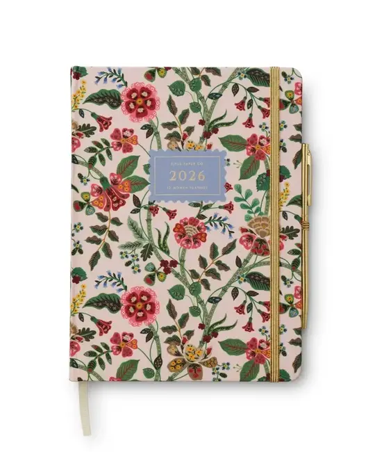 Rifle Paper Co - RP RP AG12- 2026 Gracie Hardcover Planner with Pen (January Start Agenda)