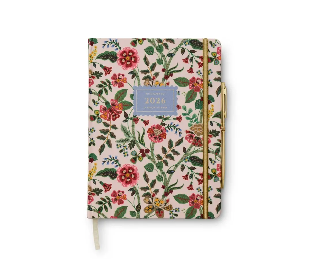 Rifle Paper Co - RP RP AG12- 2026 Gracie Hardcover Planner with Pen (January Start Agenda)