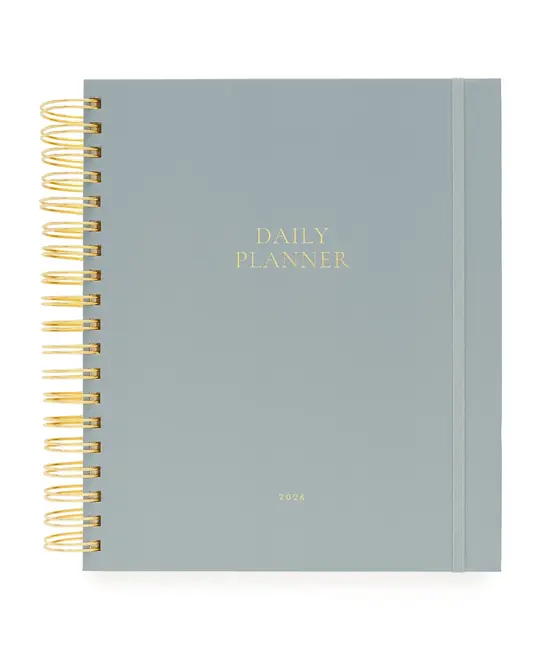 Sugar Paper - SUG SUG AG12 -  2026 Dusty Blue Daily Spiral Planner, January Start Agenda