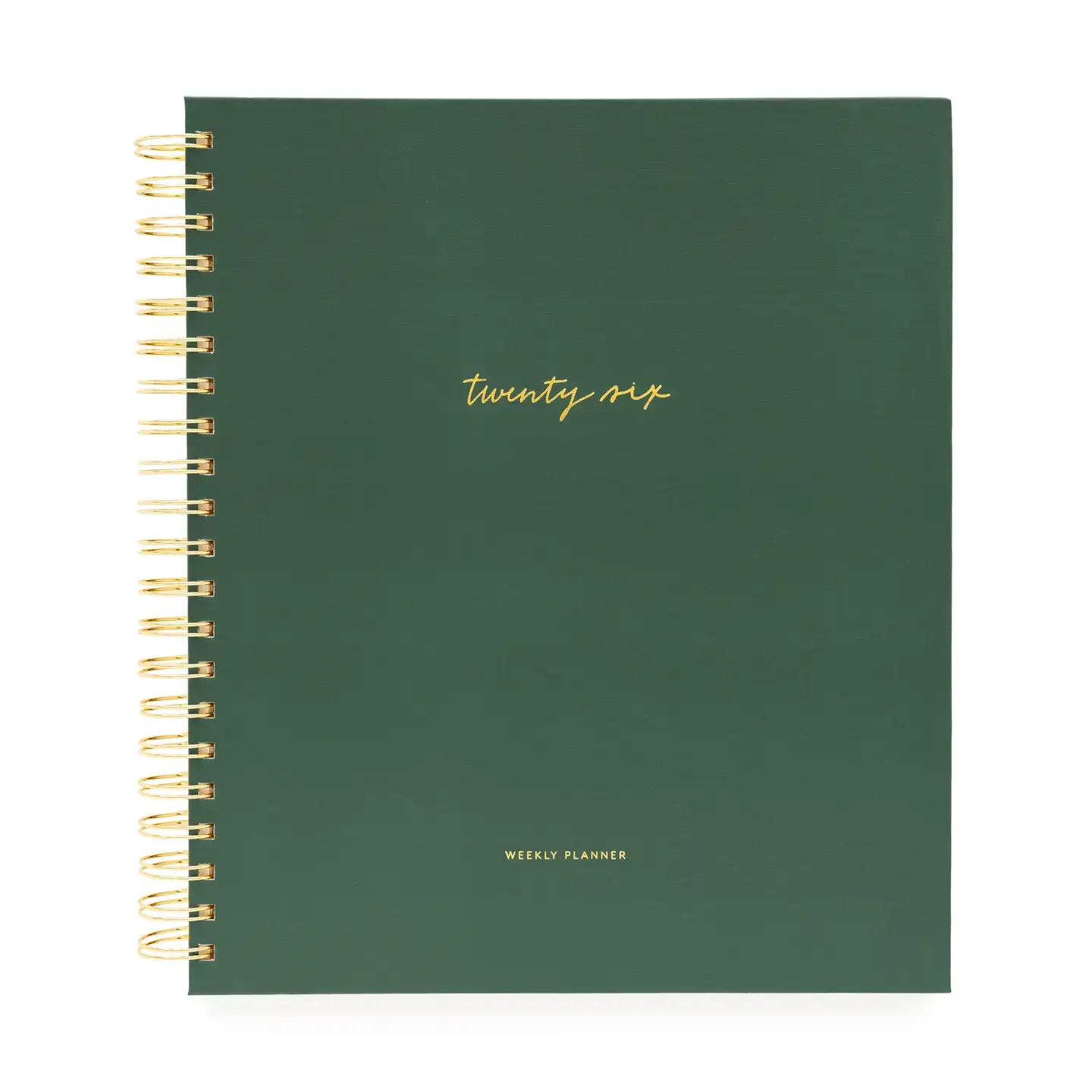 Sugar Paper - SUG SUG AG12 -  2026 Forest Green Weekly Large Spiral Planner, January Start Agenda