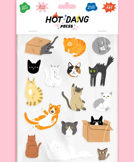 Hot Dang Press - HDP HDP DIY - All Cats Iron-on Art Sheet Set