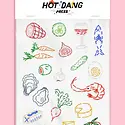 Hot Dang Press - HDP HDP DIY - Food Embroidery Iron-on Art Sheet Set