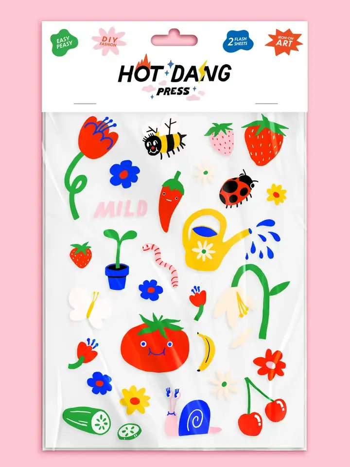 Hot Dang Press - HDP HDP DIY - Garden Gone Mild Iron-on Art Sheet Set