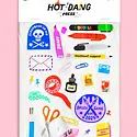 Hot Dang Press - HDP HDP DIY - Stationery Addict Iron-on Art Sheet Set