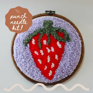 Homebody DIY - HOD HOD DIY - Strawberry Beginner Diy Punch Needle Kit